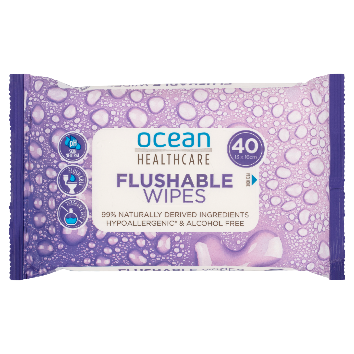 Ocean Healthcare Flushable Wipes 40pk