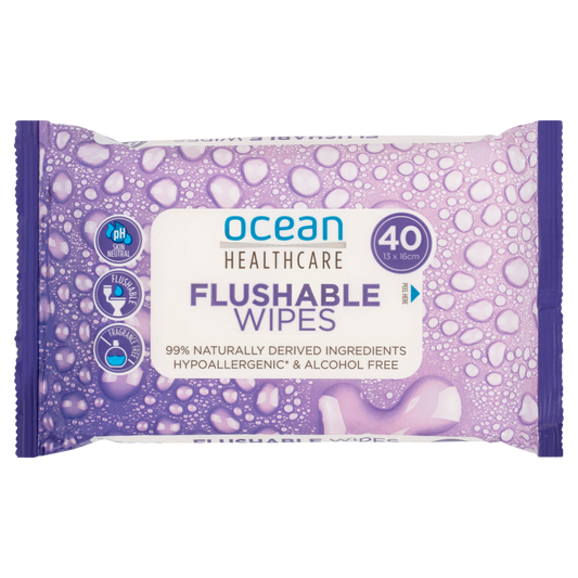 Ocean Healthcare Flushable Wipes 40pk