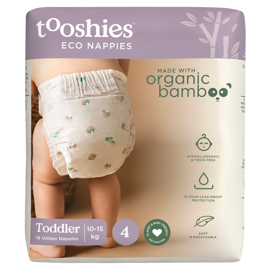 Tooshies ECO Nappies Size 4 Toddler 10-15kg 36pk