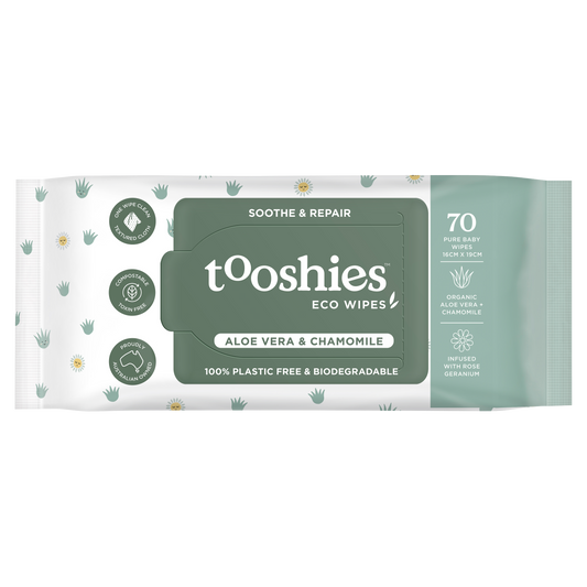 Tooshies ECO Wipes Aloe Vera & Chamomile 70pk