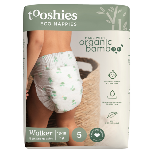 Tooshies ECO Nappies Size 5 Walker 13-18kg 32pk